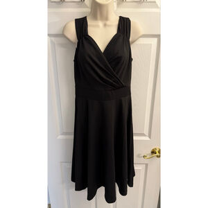 GRACE KARIN Women's Sleeveless Wrap V-Neck Cocktail Dress M black NWTs